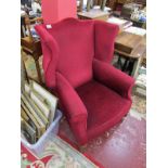 Wing-back armchair