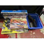 3 complete Scalextric sets with spares & extras