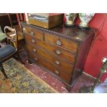 Georgian mahogany chest of 2 over 3 drawers on bracket feet