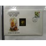 Stamps - Folder FDC's (1966 onwards) & commemorative packs to include IoM sterling silver penny
