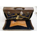 Masonic regalia in leather case