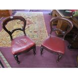 Pair of Victorian balloon-back chairs