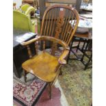 Fine oak & elm Windsor armchair