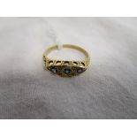 Victorian style diamond & sapphire ring