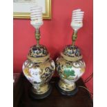 Pair of Oriental themed lamp bases