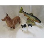 Collection of 3 Beswick animal figures - 2 A/F