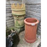 2 chimney pots