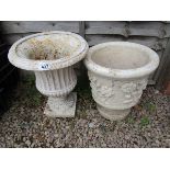 Planter & cast iron urn