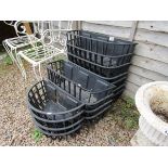 Collection of planter troughs