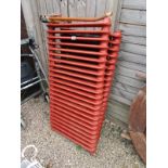 2 Victorian radiators - Recently sandblasted & painted red oxide