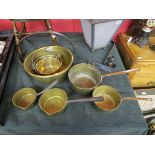 Collection of saucepans & jam pans