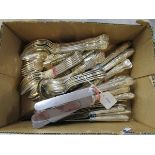 Box of flatware to include Mappin & Webb