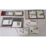Stamps - 3 albums and box of FDC's - Many hundreds