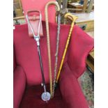 3 walking sticks & quality shooting stick