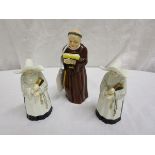 3 Royal Worcester candle snuffers - Monk & 2 Nuns