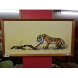 Oil on board - Tiger by B Wingfield