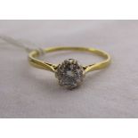 18ct gold diamond solitaire ring