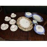 Collection of china to include meat plates