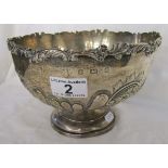 Large hallmarked silver bowl - Approx 590g