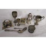 Good collection of interesting hallmarked silver items - Weight approx 645g