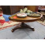 Mahogany tiptop circular breakfast table