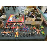 Collection of toys to include WWF & Marvel, Meccano etc