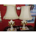 Pair of ornate table lamps