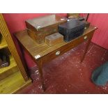 Mahogany hall table with tapered legs