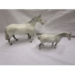 2 Beswick horses - Mother & foal
