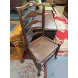 Early country ladder-back chair