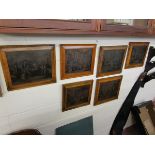 6 framed copper printing plates