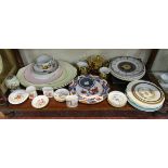 Collection of china to include meat plates