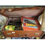 Suitcase of Hornby O gauge to include tin plate examples