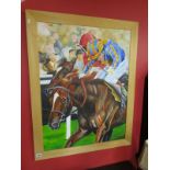 Oil on canvas - Horse racing by Gary O'Neil