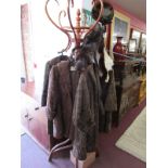 Collection of fur coats, stoles etc