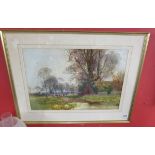 Watercolour by Henry Charles Fox initialled & dated