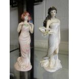 2 Royal Worcester figurines - 'A New Dawn' & 'Rose'