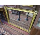 Large & ornate gilt framed overmantle mirror