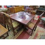 Jarrah wood table & 4 chairs