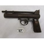 Pre 1936 wooden handled Webley .177 pistol - "Mark 1"