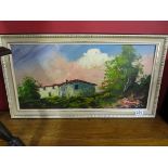 Oil painting - Mickleton signed Vic