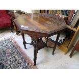 Mahogany octagonal occasional table