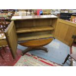 Brass mounted oak military bookcase