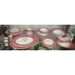 Shelf of Ridgway china - Pink polkadot