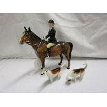 Beswick huntswoman & hounds