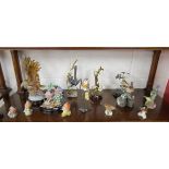 Collection of birds to include Coalport