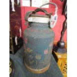 Painted milk churn