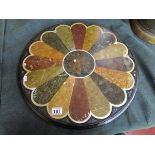 Circular painted 19C marble top (Italian Trompe L'Oeil)?