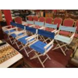 Set of 8 directors chairs - To include 2 marked Volkswagen