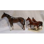 Beswick horse & another